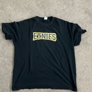 Etnies Black Tee with Yellow Accents